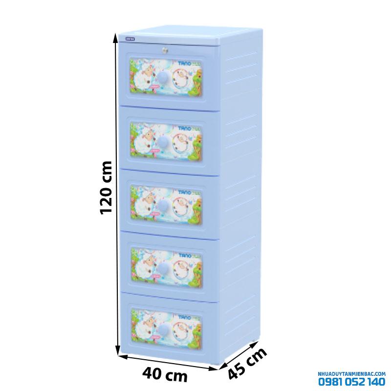 Tủ nhựa Duy Tân Tano 5 tầng (màu xanh dương)