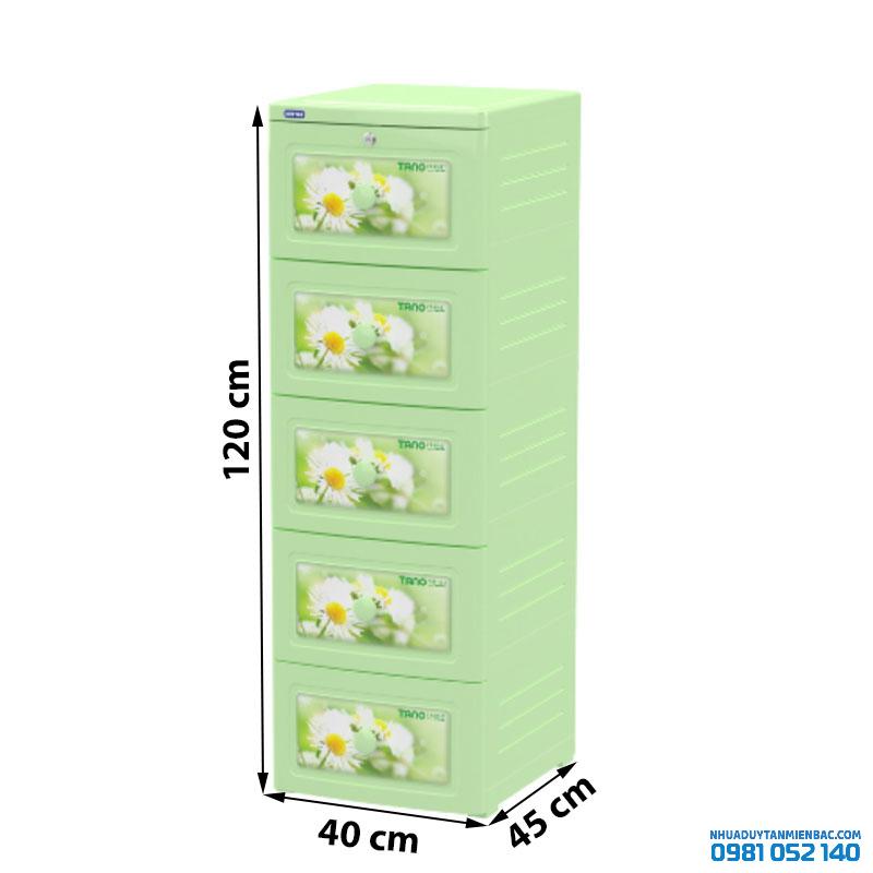 Tủ nhựa Duy Tân Tano 5 tầng (màu xanh lá)