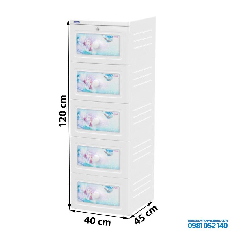 Tủ nhựa Duy Tân Tano 5 tầng (màu trắng)