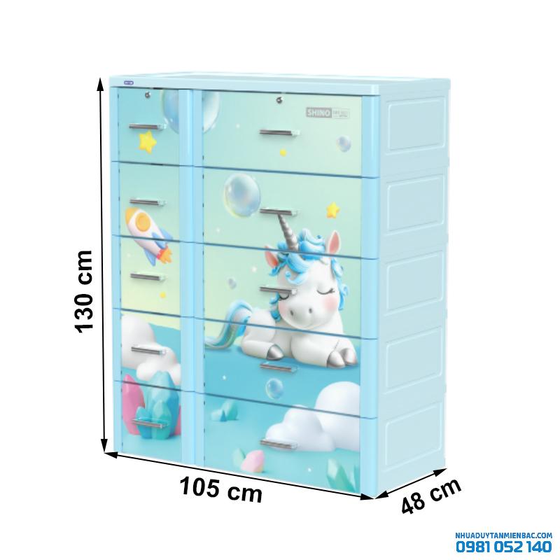 Tủ nhựa Duy Tân Shino 5 tầng (Dương - Ngựa Ngủ Mơ)