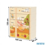 Tủ nhựa Duy Tân Shino 5 tầng (Kem Nhạt - Nàng Tiên)