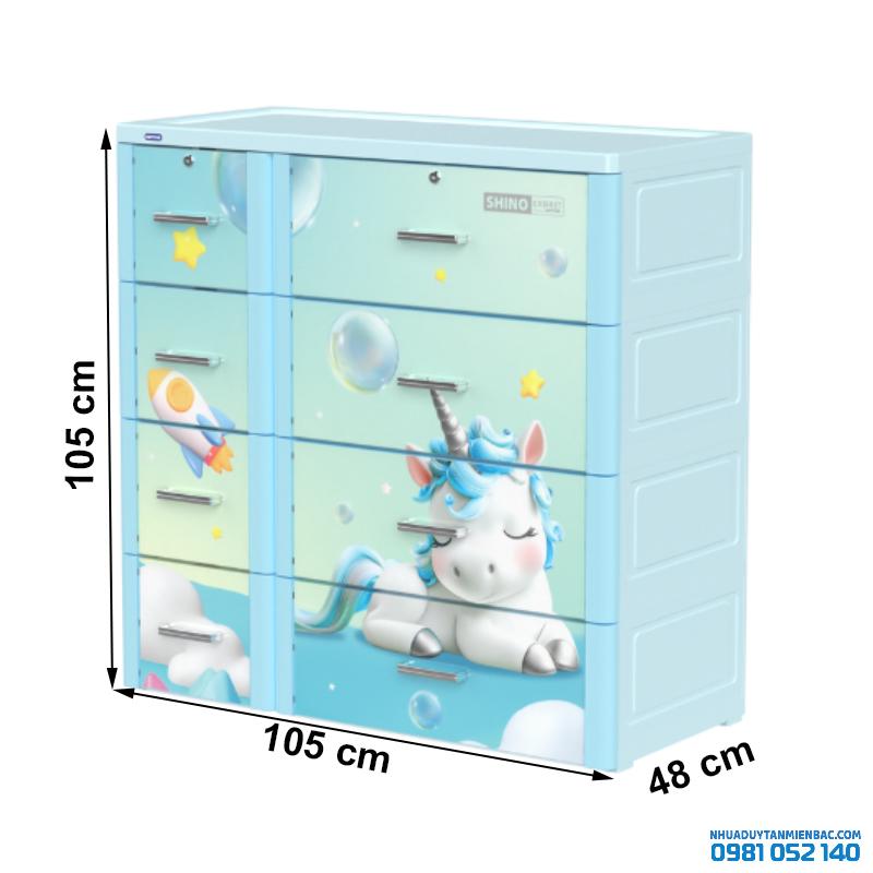 Tủ nhựa Duy Tân Shino 4 tầng (Dương - Ngựa Ngủ Mơ)