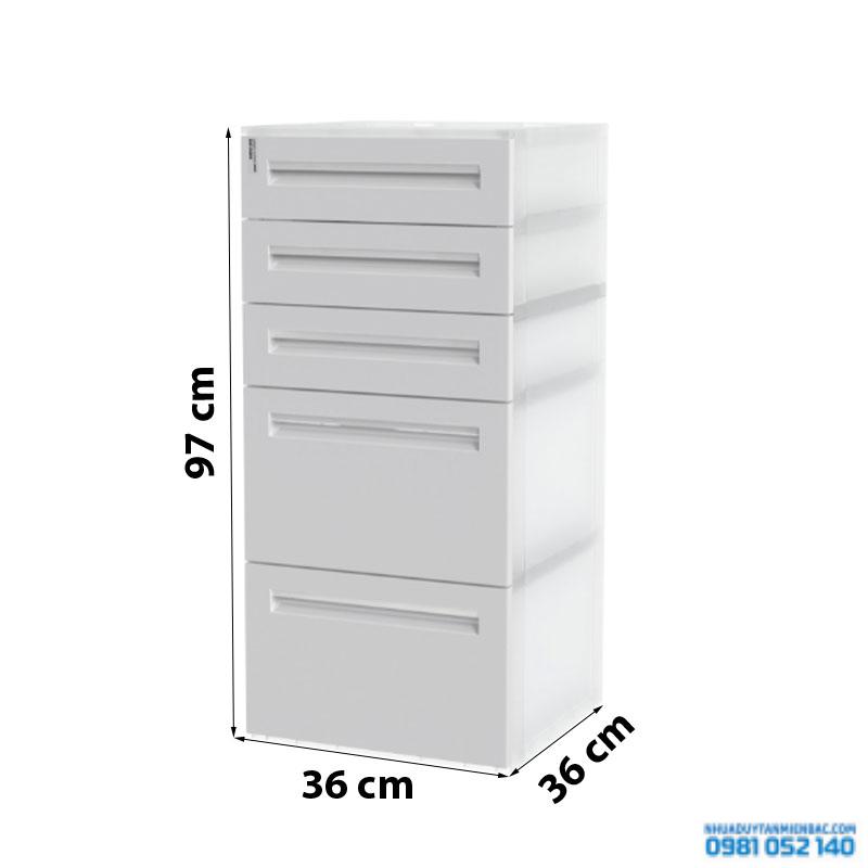Tủ Nhựa Duy Tân Homi 5 ngăn (Màu xám)