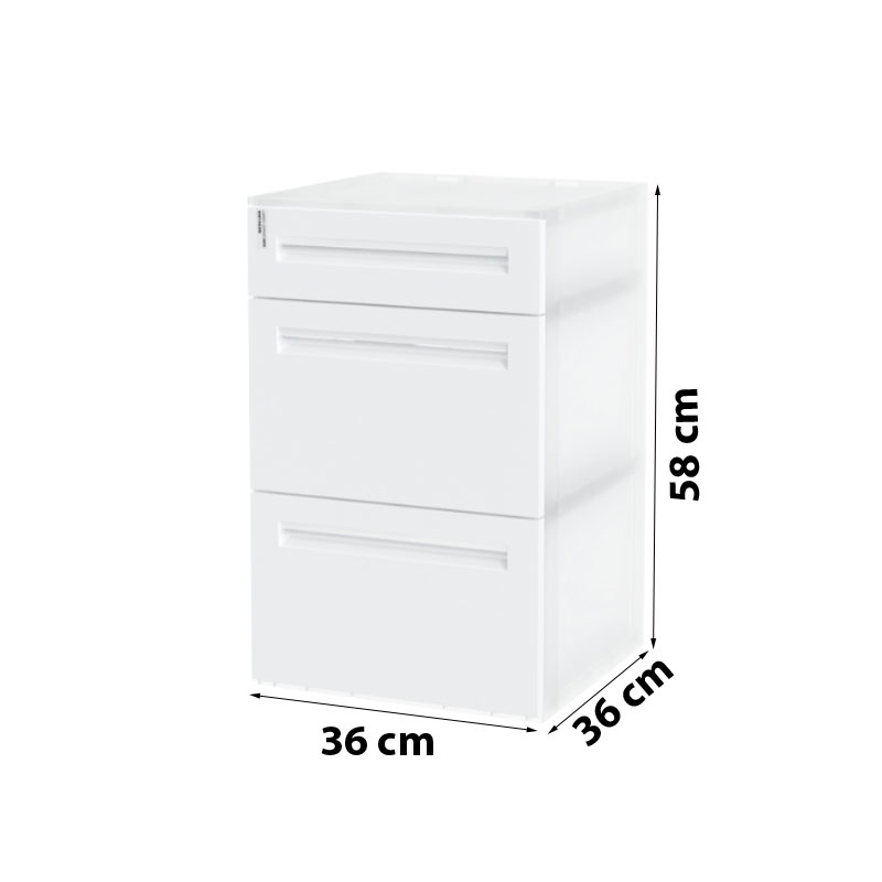 Tủ Nhựa Duy Tân Homi 3 ngăn 2L1N (Màu trắng)