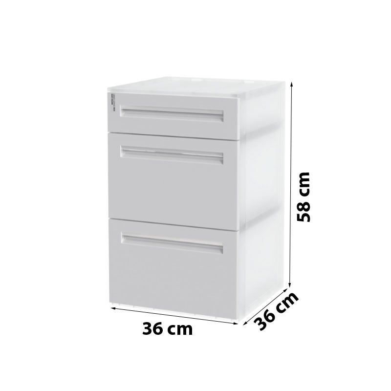 Tủ Nhựa Duy Tân Homi 3 ngăn 2L1N (Màu xám)