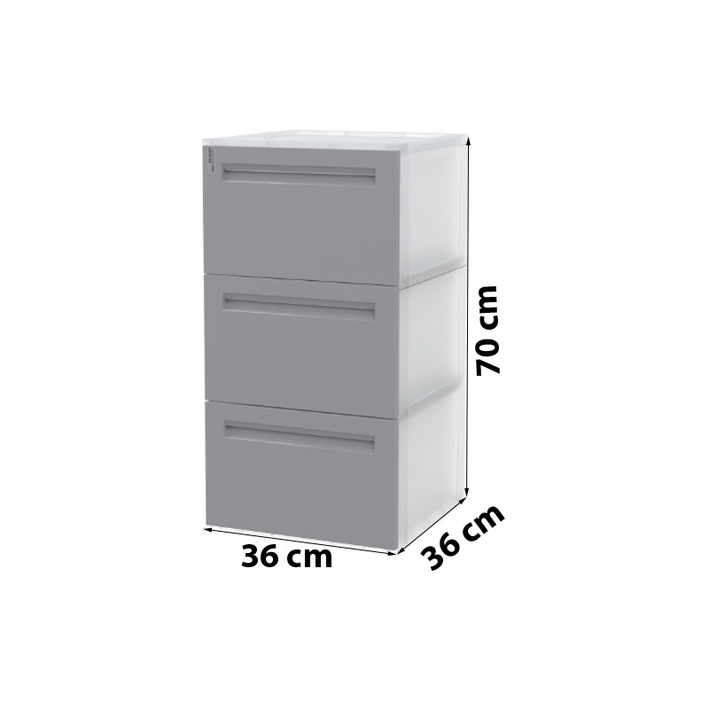 Tủ Nhựa Duy Tân Homi 3 ngăn 3L (Màu xám đậm)