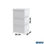 Tủ Nhựa Duy Tân Homi 3 ngăn 3L (Màu xám)