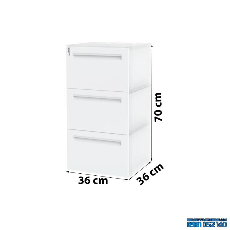 Tủ Nhựa Duy Tân Homi 3 ngăn 3L (Màu trắng)