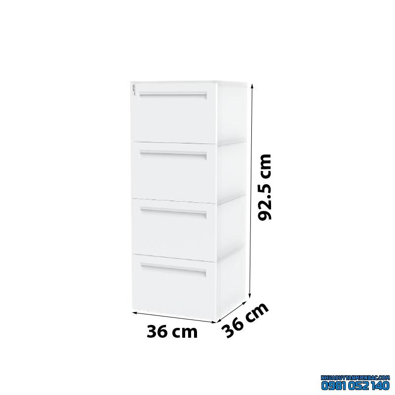 Tủ Nhựa Duy Tân Homi 4 ngăn 4L (Màu trắng)
