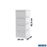 Tủ Nhựa Duy Tân Homi 4 ngăn 4L (Màu xám)