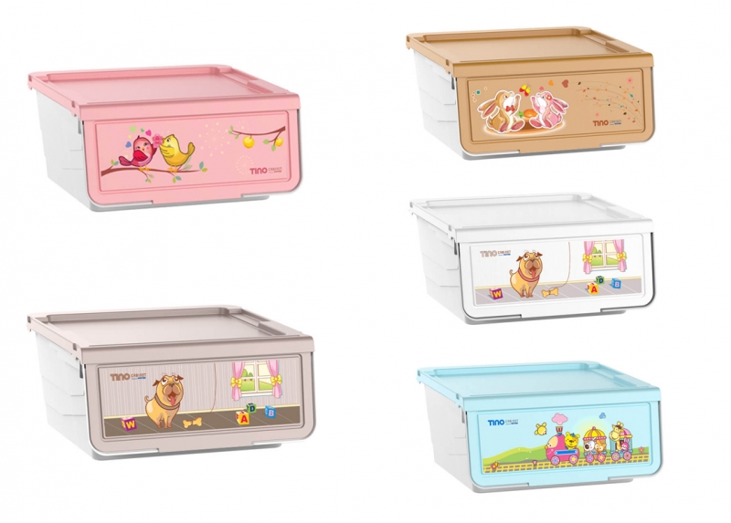 Tủ nhỏ Tino (Trắng - Kem - Xám - Hồng - Dương)