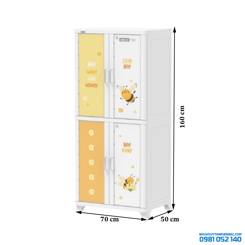 Tủ nhựa Duy Tân Wing 4C (màu trắng)