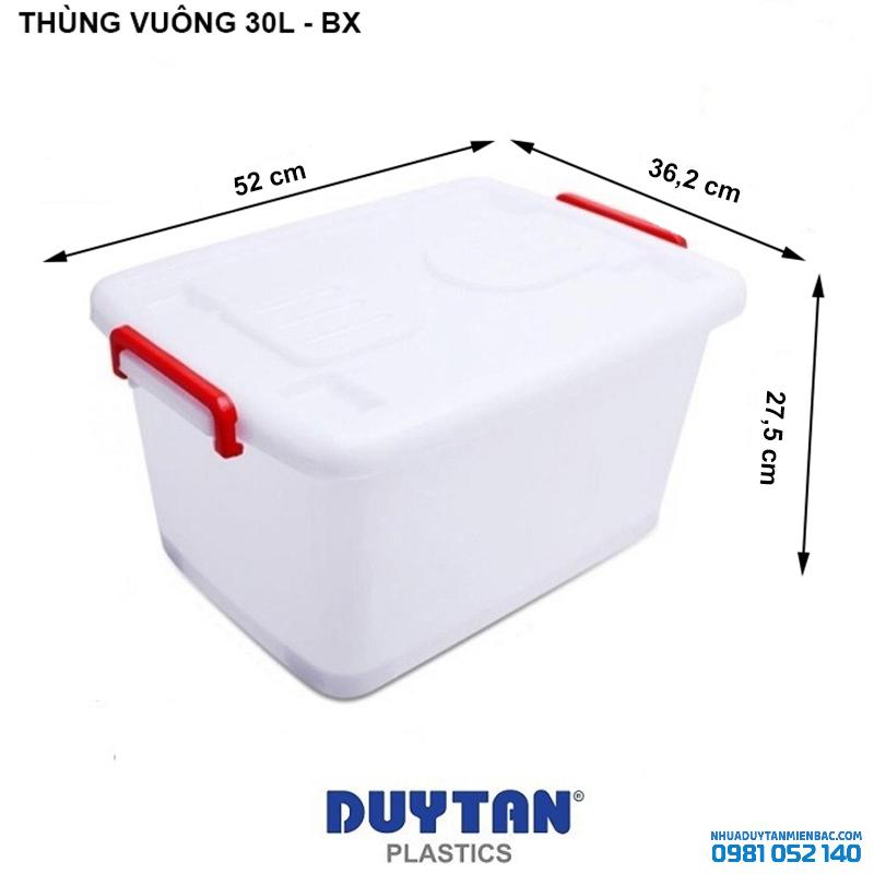 Thùng vuông 30L bánh xe - No.750