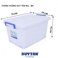 Thùng vuông 90L bánh xe - No.747