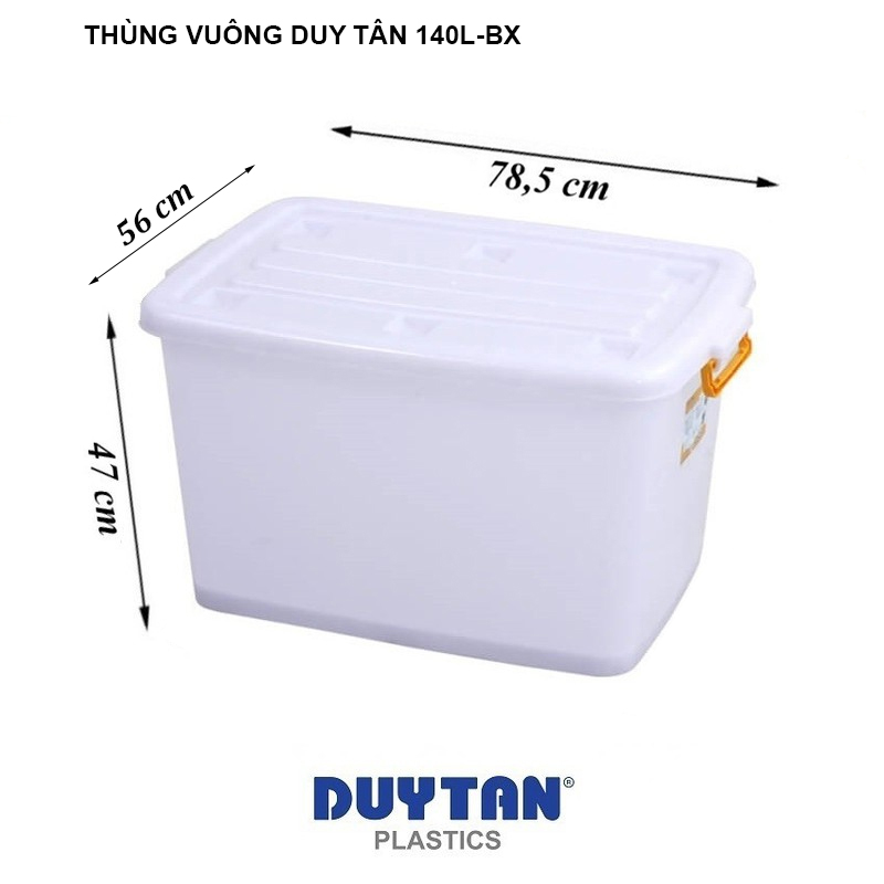 Thùng vuông 140L bánh xe - No.214
