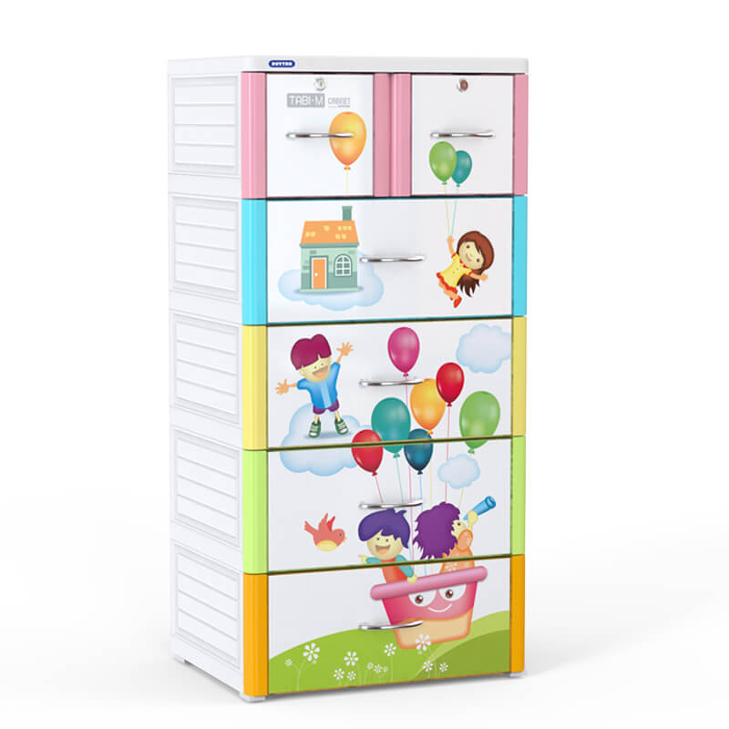 Tủ nhựa Duy Tân Tabi-M 5 tầng đa sắc - Bong bóng