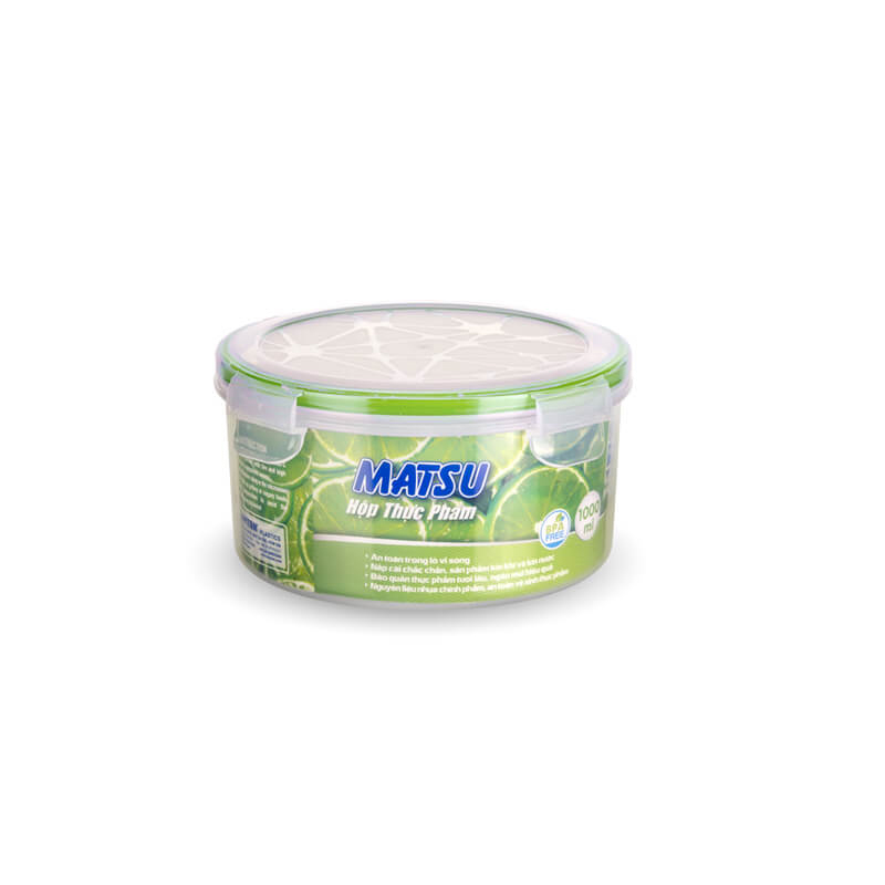 Hộp thực phẩm tròn Matsu Duy Tân 1000ml - No.457