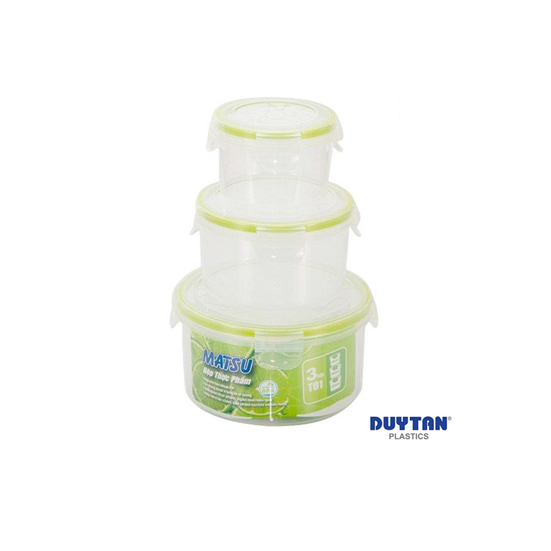 Hộp thực phẩm tròn Matsu Duy Tân bộ 3 - T01 (No.452/454/457)
