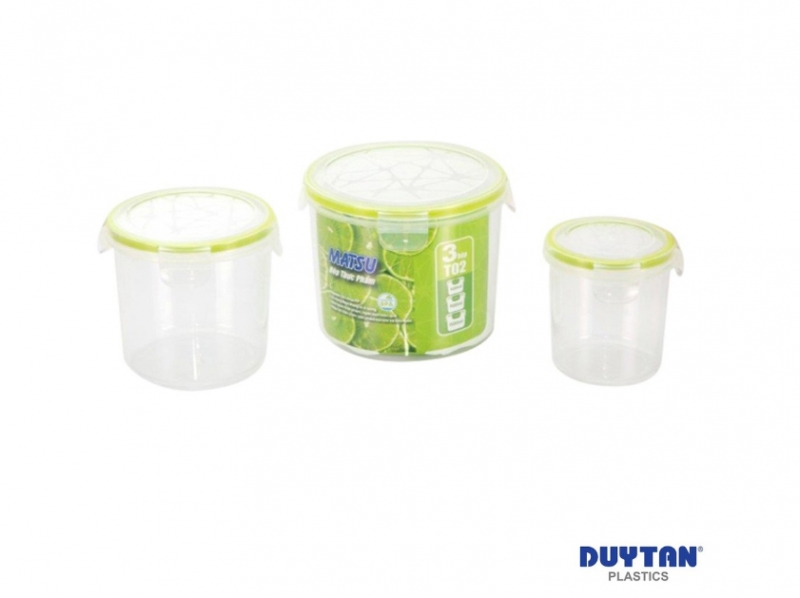 Hộp thực phẩm tròn Matsu Duy Tân bộ 3 - T02 (No.453/456/459)