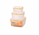 Hộp thực phẩm vuông Matsu Duy Tân bộ 3 V02 - No.444/447/450 ( 400ml-900ml-1600ml)