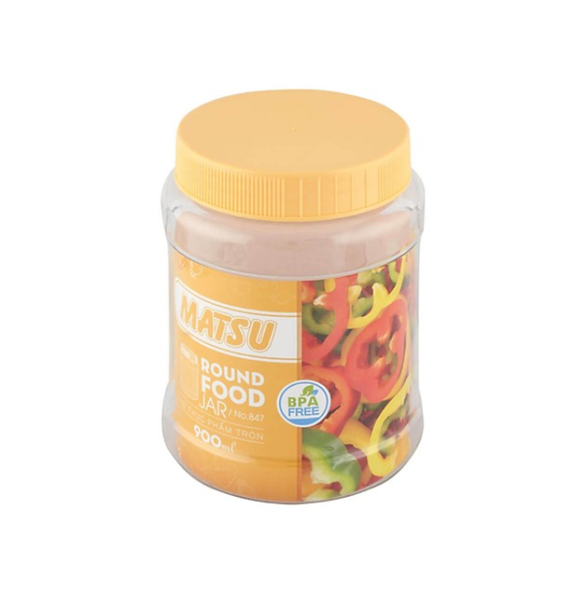 Hũ thực phẩm Matsu Duy Tân tròn 900ml - No.847