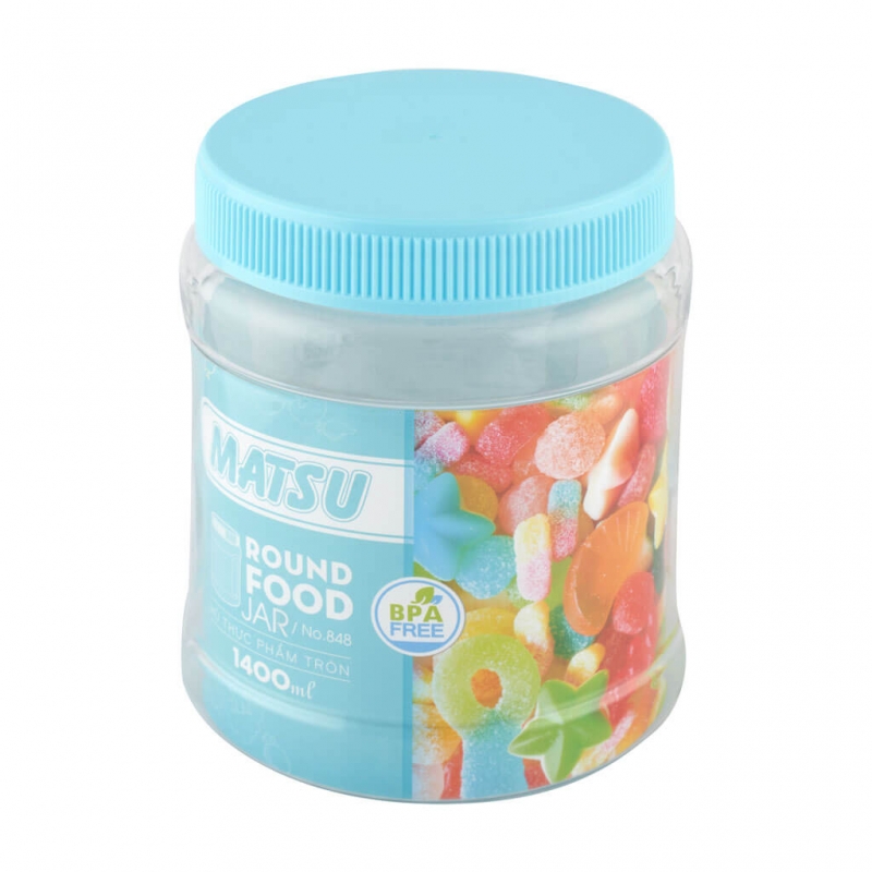 Hũ thực phẩm Matsu Duy Tân tròn 1400ml - No.848