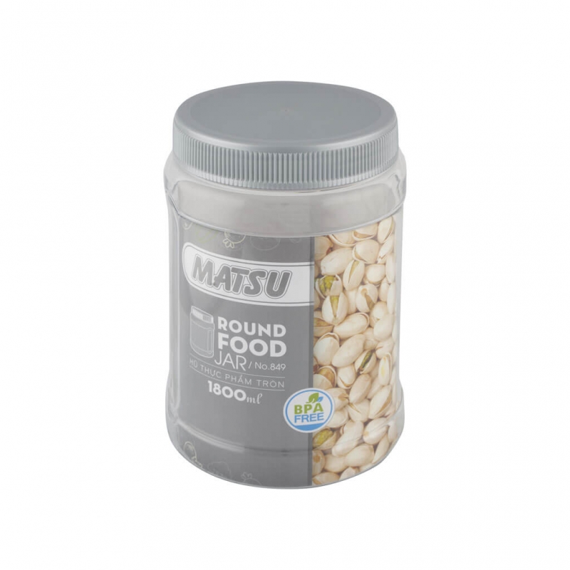 Hũ thực phẩm Matsu Duy Tân tròn 1800ml - No.849