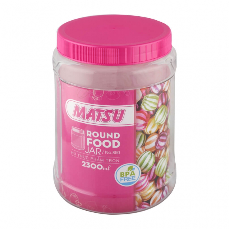 Hũ thực phẩm Matsu Duy Tân tròn 2300ml - No.850