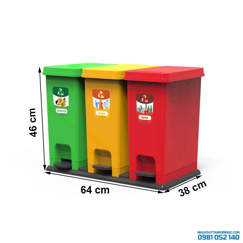Thùng rác Eco bộ 3 - No.0953/3