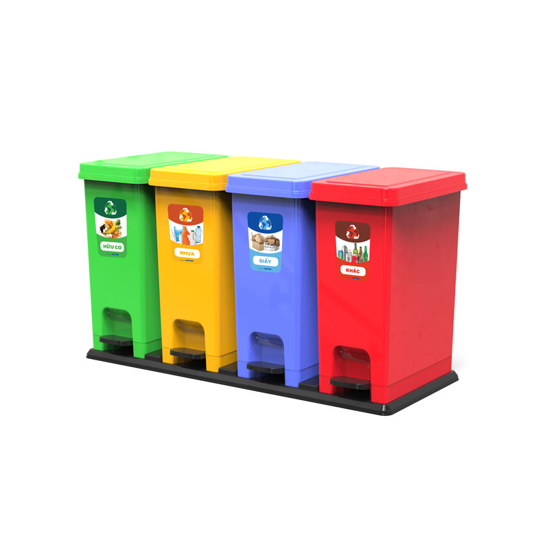 Thùng rác Eco bộ 4 - No.0953/4