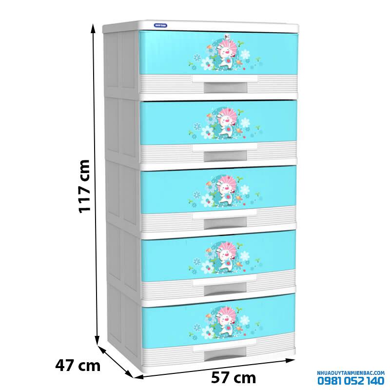 Tủ nhựa Duy Tân Đại Kiểu 5 ngăn - dương