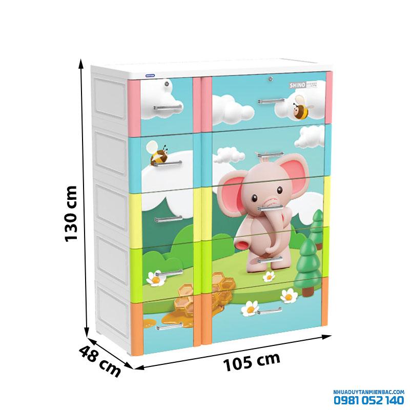 Tủ nhựa Duy Tân Shino 5 tầng - đa sắc