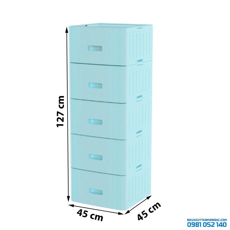 Tủ nhựa Duy Tân Matsu Lock - 5 ngăn - màu dương