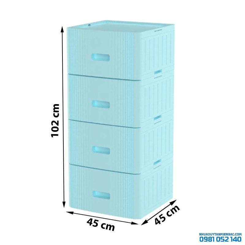 Tủ nhựa Duy Tân Matsu Lock - 4 ngăn - màu dương