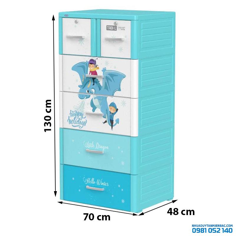 Tủ nhựa Duy Tân Tabi-L 5 ngăn (Dương - Rồng mùa đông)